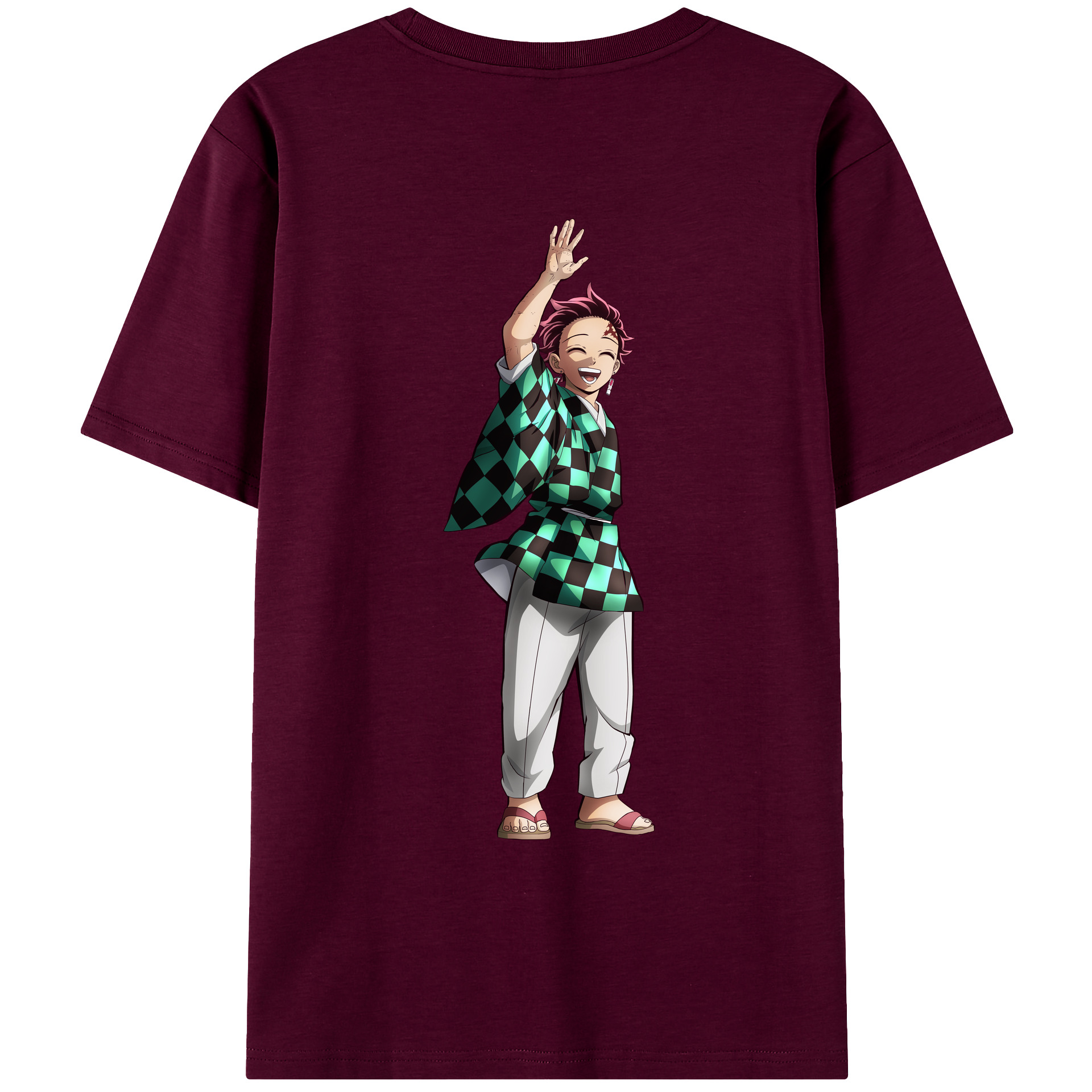 （画像用） 鬼滅の刃 竈門 炭治郎／かまど たんじろう Kamado Tanjirou レディース半袖Tシャツ(バックプリント)
